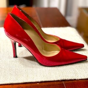 Stuart Weitzman red patent stilettos